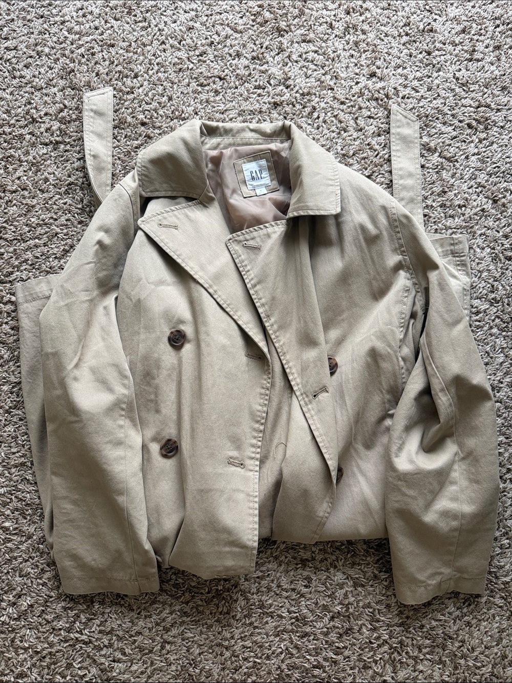 GAP Women's Khaki Trench Coat